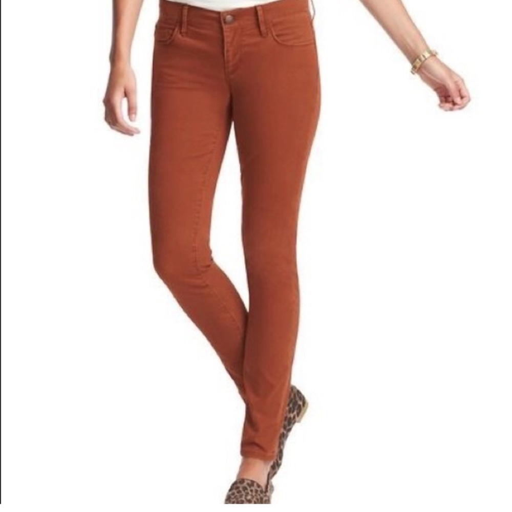 LOFT Ann Taylor Women's Modern Skinny Terracotta Burnt Orange Jeans size 4